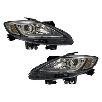 Replace® - Brand New OE Driver and Passenger Side Replacement Headlight Set Lens and Housing