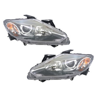 Replace® - Driver and Passenger Side Replacement Headlight Set Lens and Housing (CAPA Certified)
