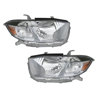 Replace® - Driver and Passenger Side Replacement Headlight Set Lens and Housing (CAPA Certified)