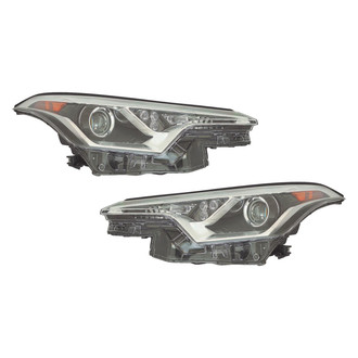 Replace® - Driver and Passenger Side Replacement Headlight Set Lens and Housing (Standard Line)