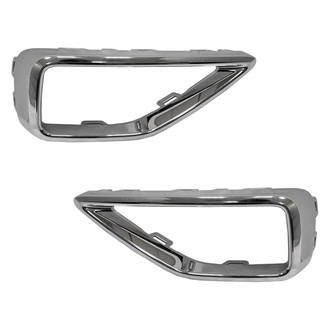 Replace® - Rear Driver and Passenger Side Bumper Exhaust Pipe Hole Trim Set (Standard Line)