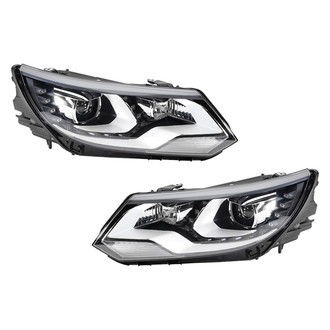 Replace® - Driver and Passenger Side Replacement Headlight Set Lens and Housing (Standard Line)