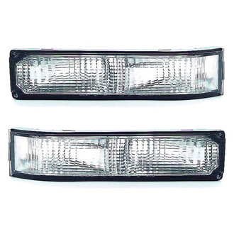 Replace® - Driver and Passenger Side Replacement Turn Signal/Parking Light Lens and Housing Set (Standard Line)
