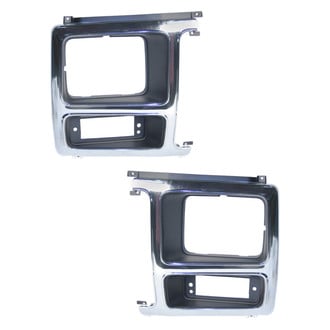 Replace® - Driver and Passenger Side Headlight Bezel Set (Standard Line)