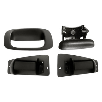 Replacement - 4-Piece (Rear Driver and Passenger Side Exterior Door Handle, Tailgate Handle, Tailgate Handle Bezel) (Standard Line)