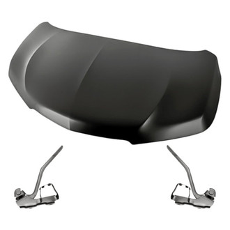 Replacement - 3-Piece (Hood Panel, Driver and Passenger Side Hood Hinge) (Standard Line)