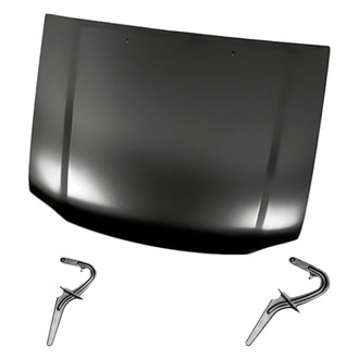 Replacement - 3-Piece (Hood Panel, Driver and Passenger Side Hood Hinge) (Standard Line)