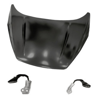 Replacement - 3-Piece (Hood Panel, Driver and Passenger Side Hood Hinge) (Standard Line)