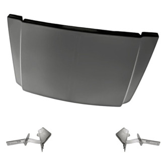 Replacement - 3-Piece (Hood Panel, Driver and Passenger Side Hood Hinge) (Standard Line)