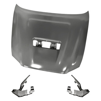 Replacement - 3-Piece (Hood Panel, Driver and Passenger Side Hood Hinge) (Standard Line)