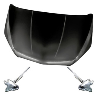 Replacement - 3-Piece (Hood Panel, Driver and Passenger Side Hood Hinge) (Standard Line)