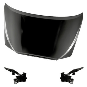 Replacement - 3-Piece (Hood Panel, Driver and Passenger Side Hood Hinge) (Standard Line)
