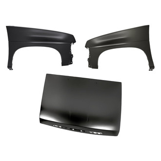 Replacement - 3-Piece (Hood Panel, Front Driver and Passenger Side Fender) (Standard Line)