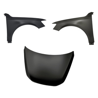 Replacement - 3-Piece (Hood Panel, Front Driver and Passenger Side Fender) (CAPA Certified)