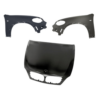 Replacement - 3-Piece (Hood Panel, Front Driver and Passenger Side Fender)