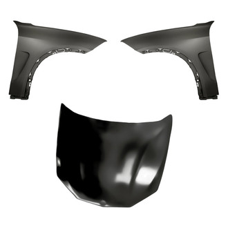 Replacement - 3-Piece (Hood Panel, Front Driver and Passenger Side Fender) (CAPA Certified)
