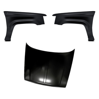 Replacement - 3-Piece (Hood Panel, Front Driver and Passenger Side Fender)