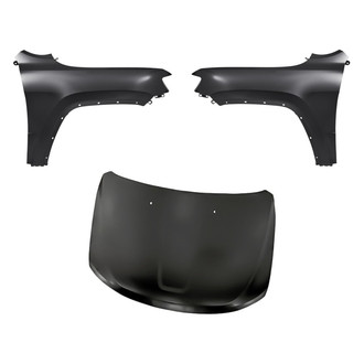 Replacement - 3-Piece (Hood Panel, Front Driver and Passenger Side Fender) (CAPA Certified)