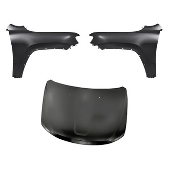 Replacement - 3-Piece (Hood Panel, Front Driver and Passenger Side Fender) (Standard Line)