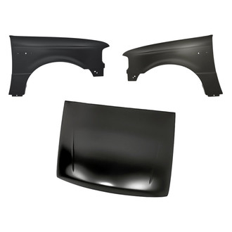 Replacement - 3-Piece (Hood Panel, Front Driver and Passenger Side Fender)