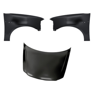 Replacement - 3-Piece (Hood Panel, Front Driver and Passenger Side Fender) (CAPA Certified)