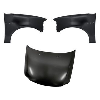 Replacement - 3-Piece (Hood Panel, Front Driver and Passenger Side Fender)