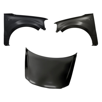 Replacement - 3-Piece (Hood Panel, Front Driver and Passenger Side Fender)
