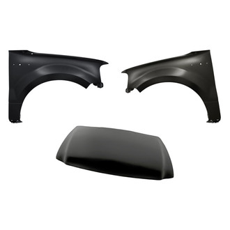 Replacement - 3-Piece (Hood Panel, Front Driver and Passenger Side Fender) (Standard Line)
