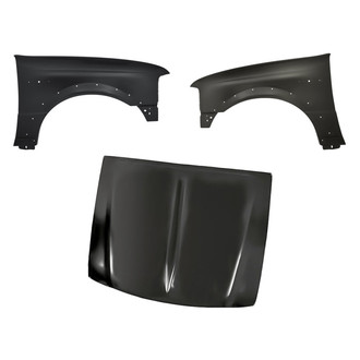 Replacement - 3-Piece (Hood Panel, Front Driver and Passenger Side Fender) (Standard Line)