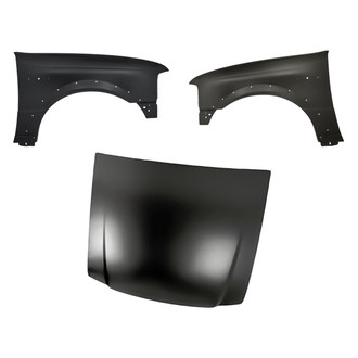 Replacement - 3-Piece (Hood Panel, Front Driver and Passenger Side Fender) (Standard Line)