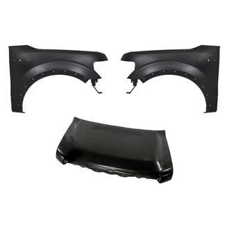 Replacement - 3-Piece (Hood Panel, Front Driver and Passenger Side Fender) (CAPA Certified)