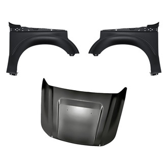Replacement - 3-Piece (Hood Panel, Front Driver and Passenger Side Fender) (CAPA Certified)