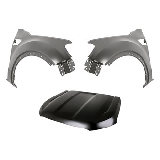 Replacement - 3-Piece (Hood Panel, Front Driver and Passenger Side Fender) (CAPA Certified)