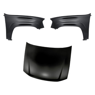 Replacement - 3-Piece (Hood Panel, Front Driver and Passenger Side Fender) (CAPA Certified)