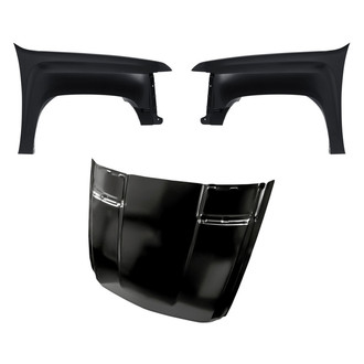 Replacement - 3-Piece (Hood Panel, Front Driver and Passenger Side Fender) (Standard Line)