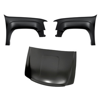 Replacement - 3-Piece (Hood Panel, Front Driver and Passenger Side Fender) (Standard Line)