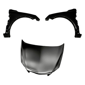 Replacement - 3-Piece (Hood Panel, Front Driver and Passenger Side Fender) (CAPA Certified)