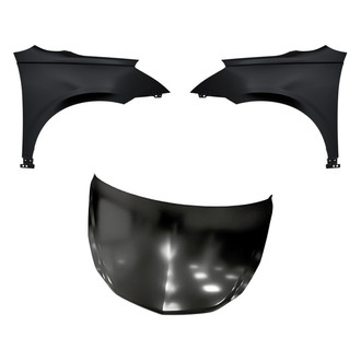 Replacement - 3-Piece (Hood Panel, Front Driver and Passenger Side Fender) (CAPA Certified)