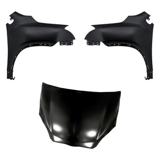 Replacement - 3-Piece (Hood Panel, Front Driver and Passenger Side Fender) (CAPA Certified)