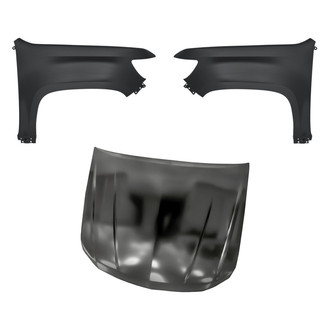 Replacement - 3-Piece (Hood Panel, Front Driver and Passenger Side Fender) (CAPA Certified)
