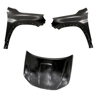 Replacement - 3-Piece (Hood Panel, Front Driver and Passenger Side Fender) (CAPA Certified)