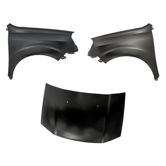 Replacement - 3-Piece (Hood Panel, Front Driver and Passenger Side Fender) (CAPA Certified)