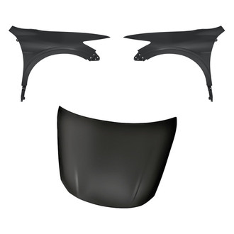 Replacement - 3-Piece (Hood Panel, Front Driver and Passenger Side Fender) (CAPA Certified)