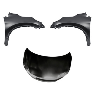 Replacement - 3-Piece (Hood Panel, Front Driver and Passenger Side Fender)