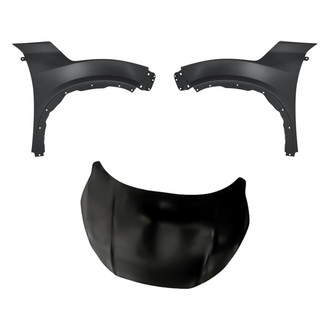 Replacement - 3-Piece (Hood Panel, Front Driver and Passenger Side Fender) (Standard Line)