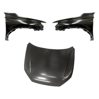 Replacement - 3-Piece (Hood Panel, Front Driver and Passenger Side Fender) (CAPA Certified)