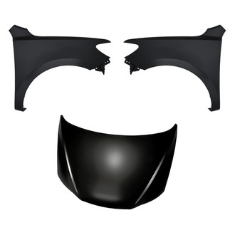 Replacement - 3-Piece (Hood Panel, Front Driver and Passenger Side Fender) (CAPA Certified)