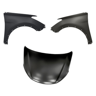 Replacement - 3-Piece (Hood Panel, Front Driver and Passenger Side Fender)