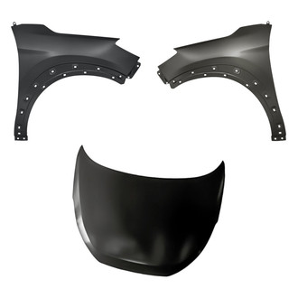 Replacement - 3-Piece (Hood Panel, Front Driver and Passenger Side Fender) (CAPA Certified)
