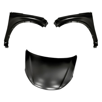 Replacement - 3-Piece (Hood Panel, Front Driver and Passenger Side Fender) (CAPA Certified)